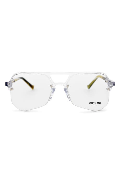Yesway 62mm Aviator Optical Frames in Horn /Clear