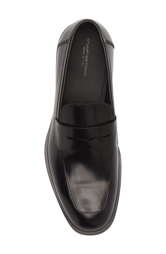 Shop Stuart Weitzman Club Classic Penny Loafer In Black