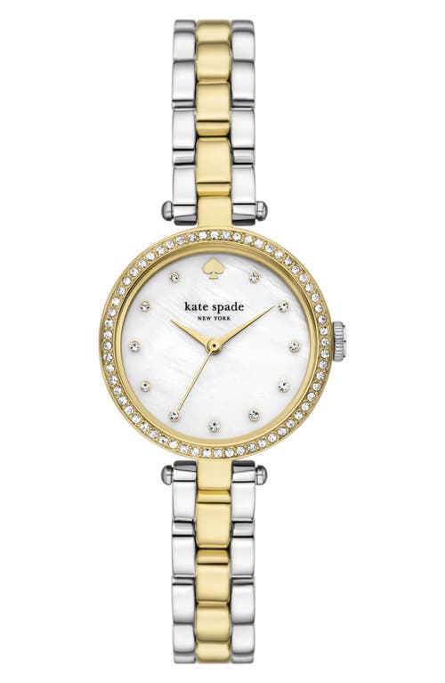 Kate Spade New York holland crystal bracelet watch, 28mm in Two Tone at Nordstrom, Size 28 Mm