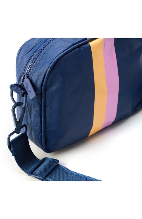 Shop Aloha Collection Le Voyageur Le Tour Water Resistant Tyvek® Crossbody Bag In Neon Moon/navy