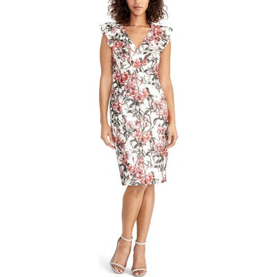 Rachel Rachel Roy Lydia Lace Print Sheath Dress, Ivory