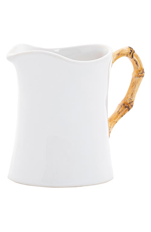 Juliska Bamboo Ceramic Natural Creamer In Bamboo Natural