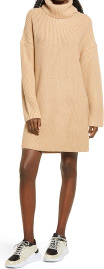 WAYF Culver Turtleneck Long Sleeve Sweater Dress | Nordstrom