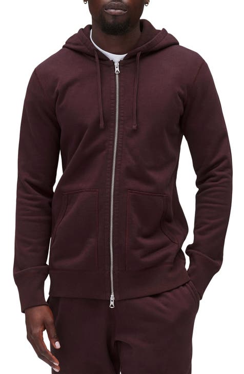 Burgundy zip up jacket hotsell