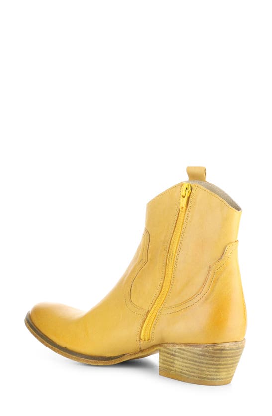Fly London Wami Western Boot In Yellow Velvet