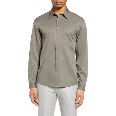 Club Monaco Solid Button-Up Shirt, Grey