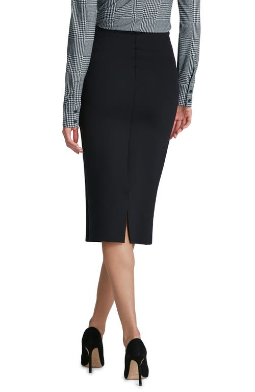 Commando Scuba Pencil Skirt In Black