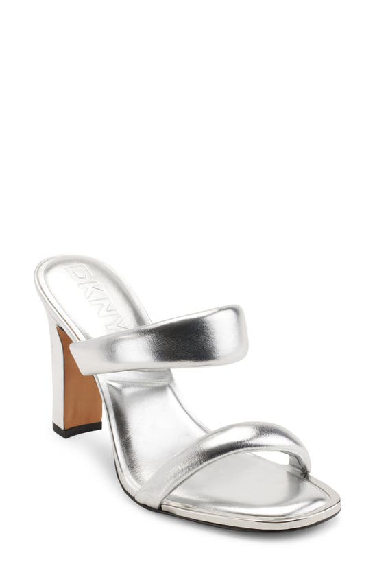 Shop Dkny Metallic Sandal In Silver