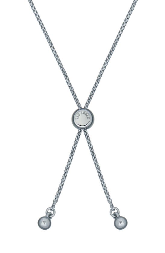 Ted Baker London Barset Pavé Crystal Bow Slider Bracelet In Silver Tone/ Clear Crystal