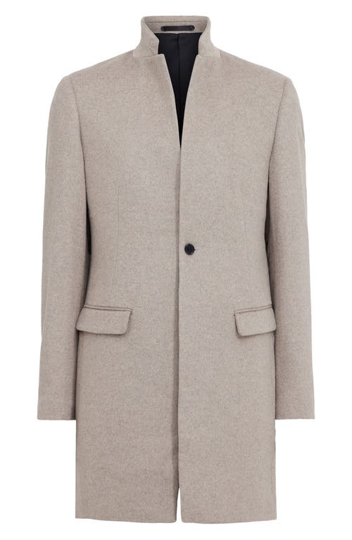 Shop Allsaints Hargrove Coat In Oatmeal White