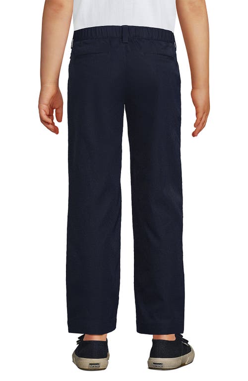 Shop Lands' End Boys Iron Knee Active Chino Pants In Classic Navy