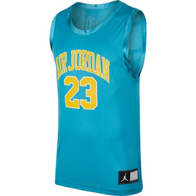 Jordan Dri-Fit Dna Distorted Sleeveless Mesh T-Shirt, Blue