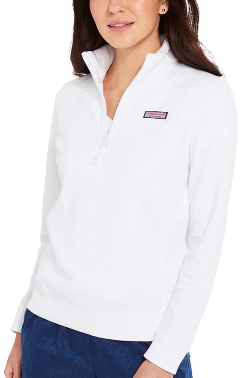 Shep Quarter-Zip Knit Shirt in White Cap