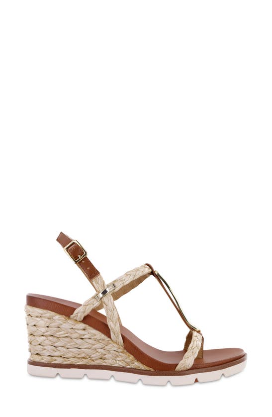 Mia Amore Tyrah Wedge Sandal In Natural