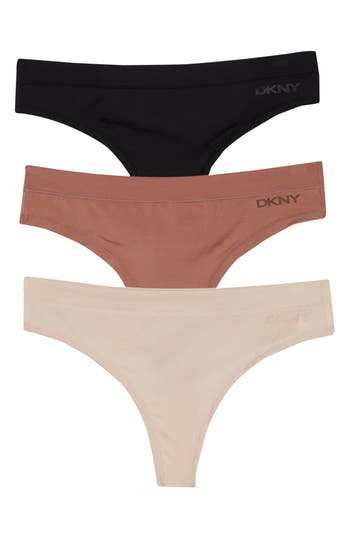 Dkny Active Comfort 3-pack Thongs In Multi