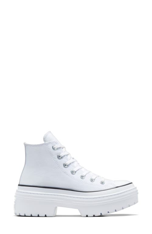 Converse Chuck Taylor All Star High Top Notched Heel Platform Sneakers Women In White/black/egret