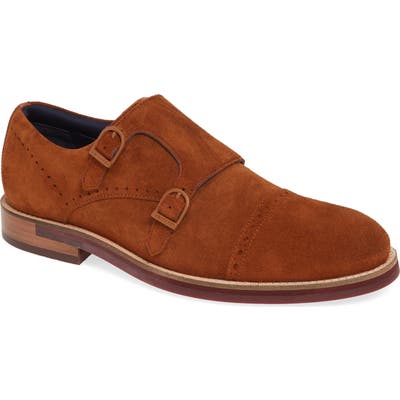 Ted Baker London Clinnte Double Monk Strap Shoe, Brown