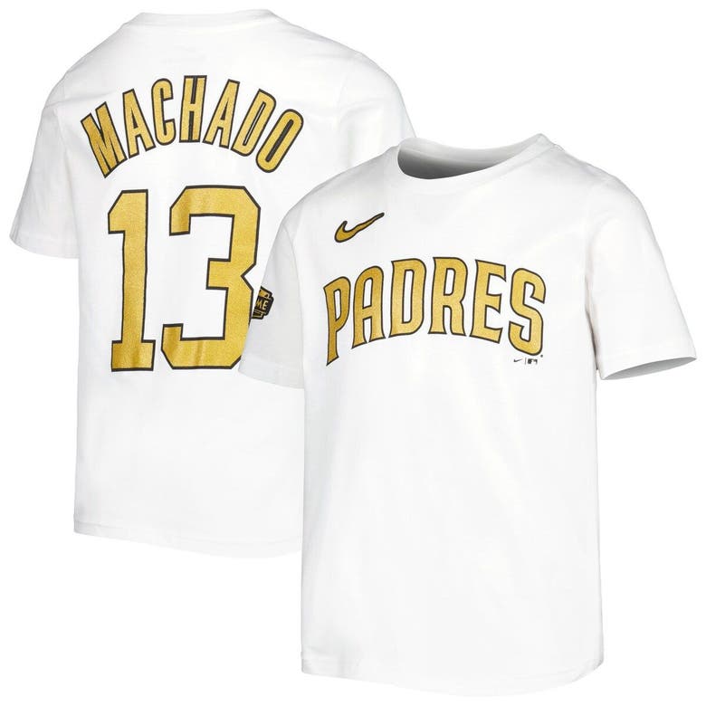 Youth San Diego Padres Nike Gold Player Name & Number T-Shirt