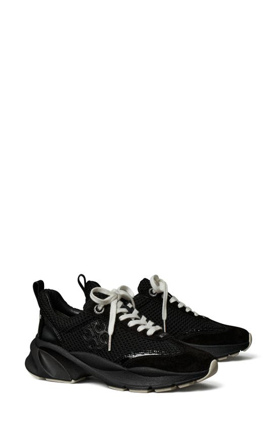 Tory Burch Good Luck Trainer Sneaker In Perfect Black