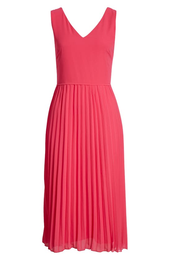 Shop Sam Edelman V-neck Accordion Pleat Dress In Pretty Pink