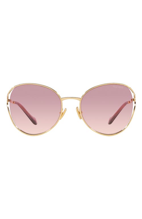 Miu Miu 58mm Gradient Phantos Sunglasses In Gold