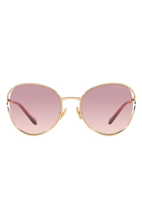 Miu Miu 58mm Gradient Phantos Sunglasses In Gold/rose