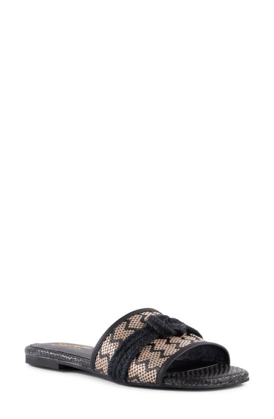 Shop Seychelles Blondie Slide Sandal In Black/ Natural