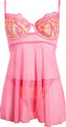 Coquette Underwire Babydoll Chemise & G-String Set