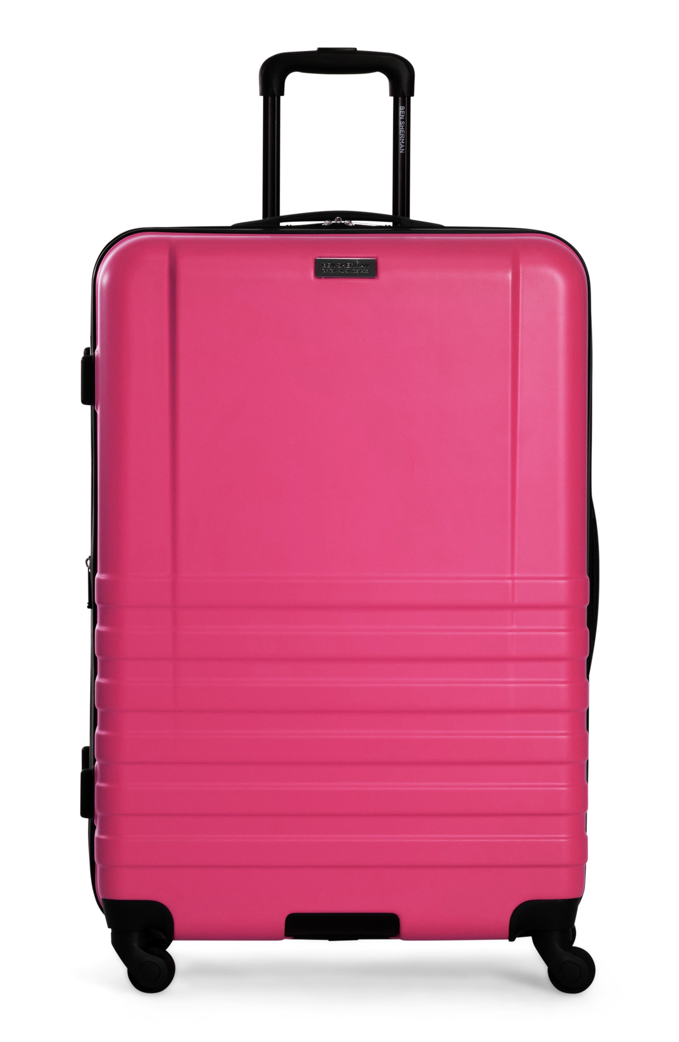 Large pink hard shell suitcase Clearance