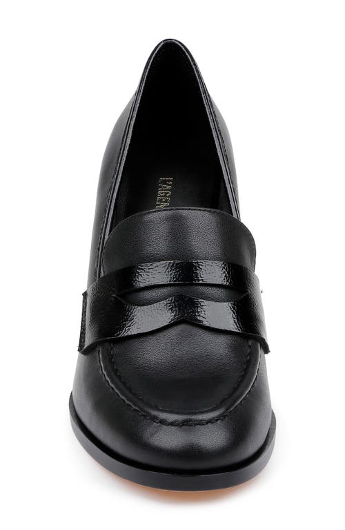 Shop L Agence L'agence Blanche Penny Loafer Pump In Black Leather