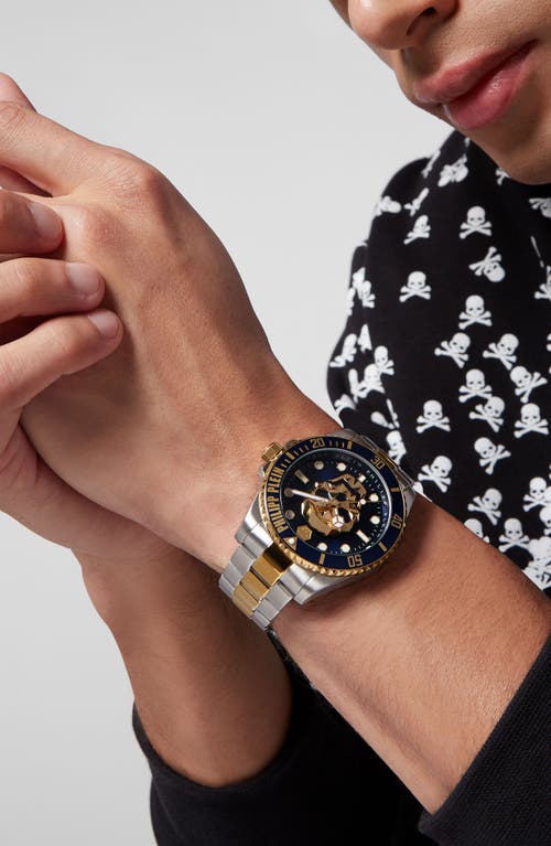 Philipp Plein The $kull Diver Watch, 44mm In Yellow Gold/stainless