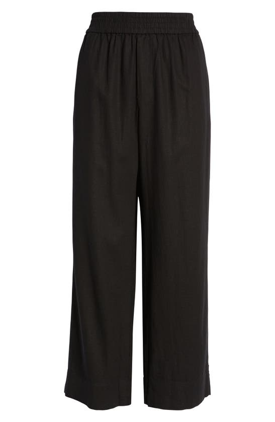 Treasure & Bond Linen Blend Pull-on Pants In Black | ModeSens