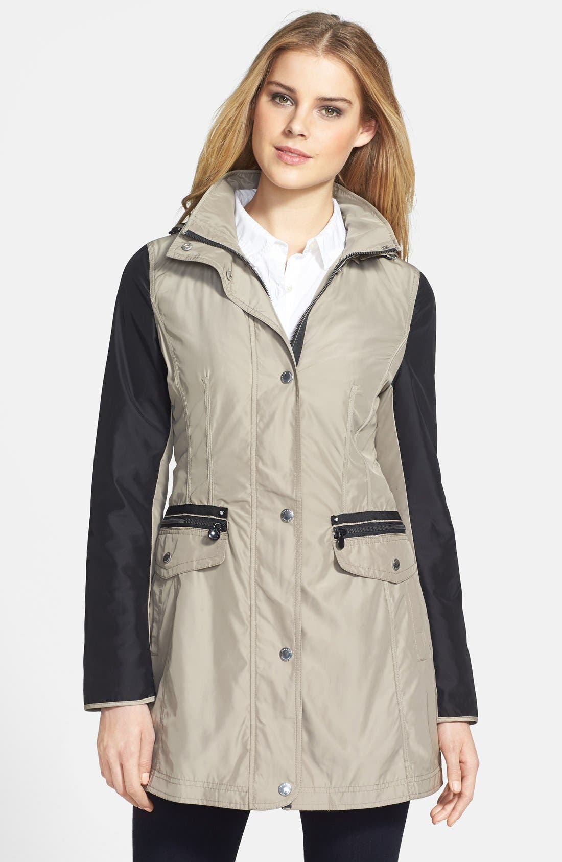 Laundry by Shelli Segal Two Tone Hooded Jacket Nordstrom