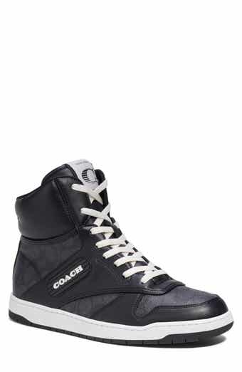 COACH Men's Non Tech Athletic Lowline Low Top Sneaker In  Leather, Color Black, Size 7