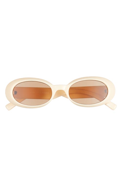Work It 53mm Oval Sunglasses in Ivory