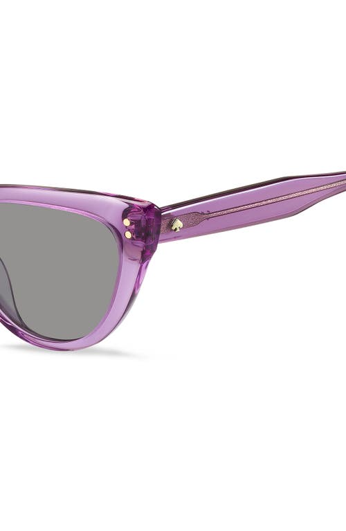 Shop Kate Spade New York Alijah 53mm Cat Eye Sunglasses In Violet/grey