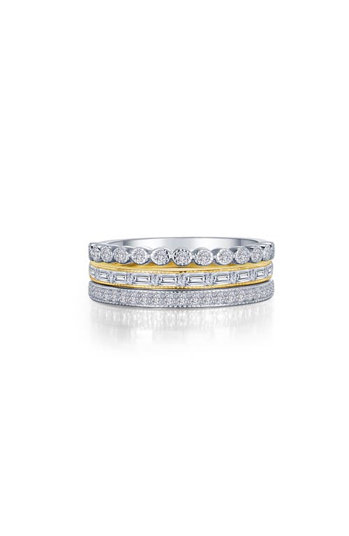 Lafonn Set of 3 Simulated Diamond Stackable Rings in Gold/Silver at Nordstrom