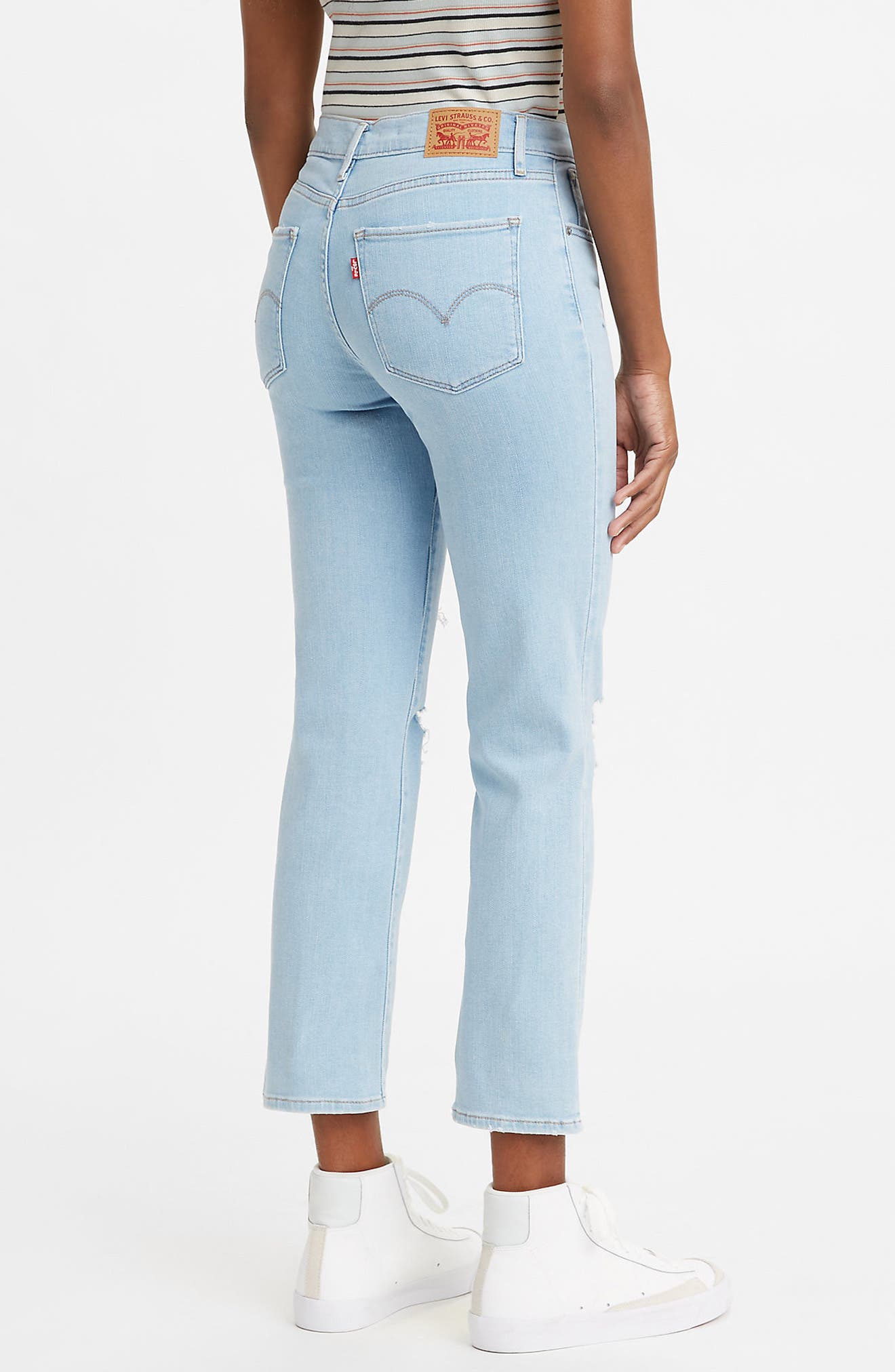 levis 724 high rise straight crop jeans