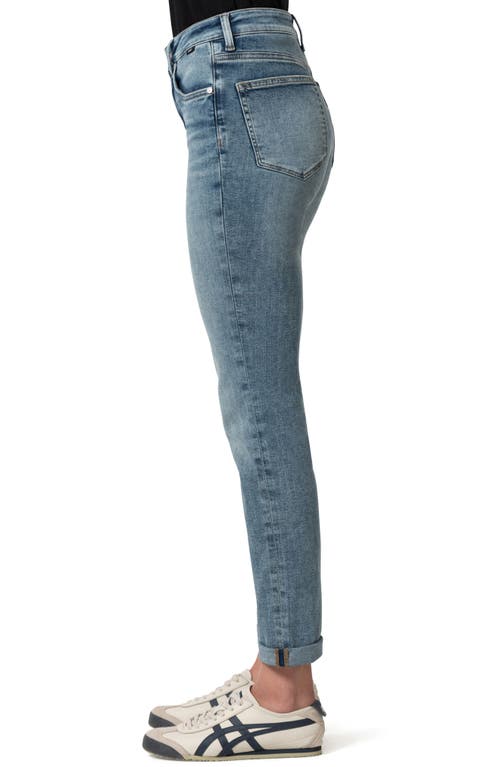 Mavi Jeans Kathleen High Waist Cuffed Slim Straight Leg Jeans In Light Used Feather Blue