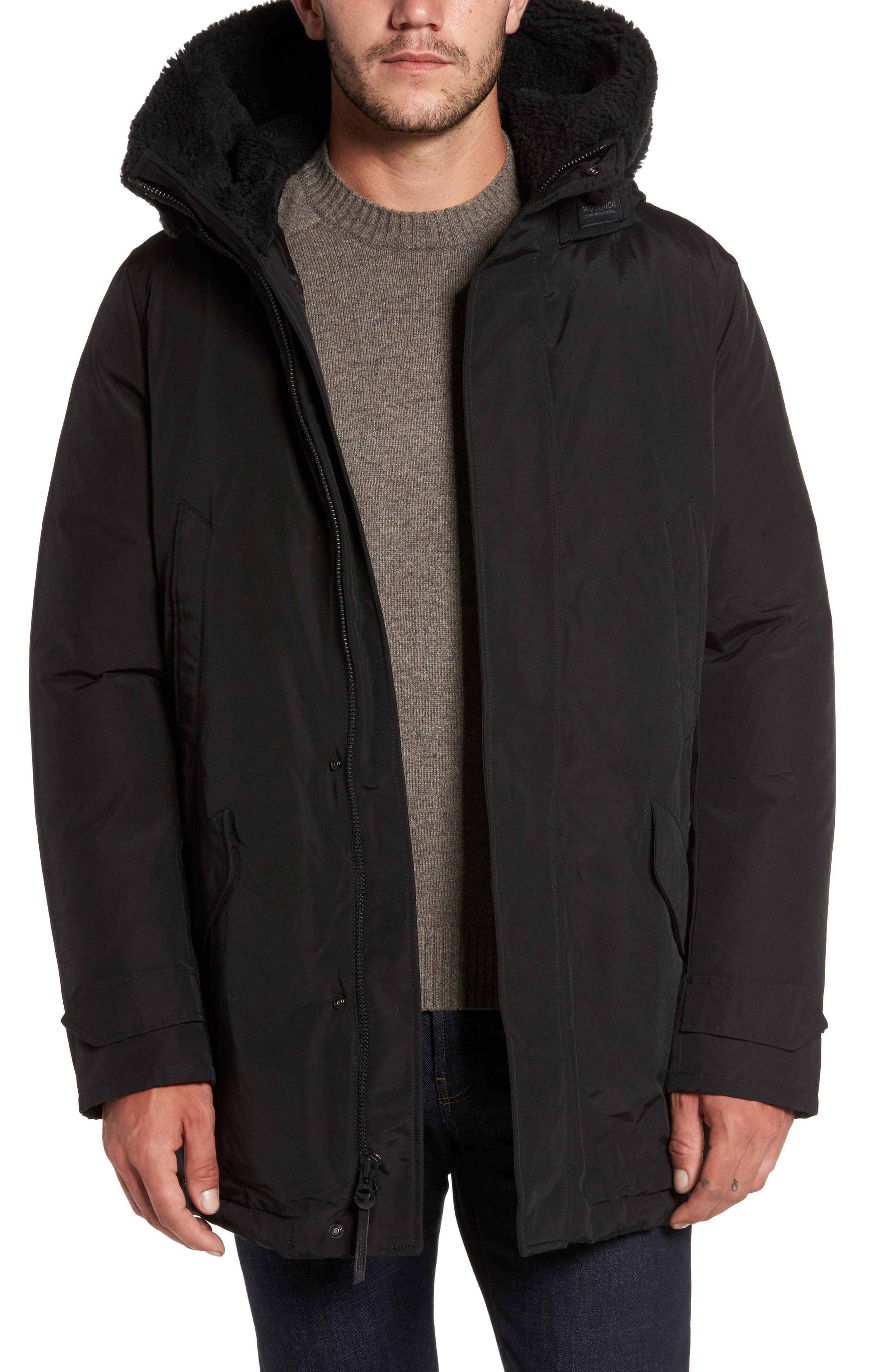 Woolrich John Rich & Bros. Polar Down Parka with Genuine Shearling Hood Nordstrom
