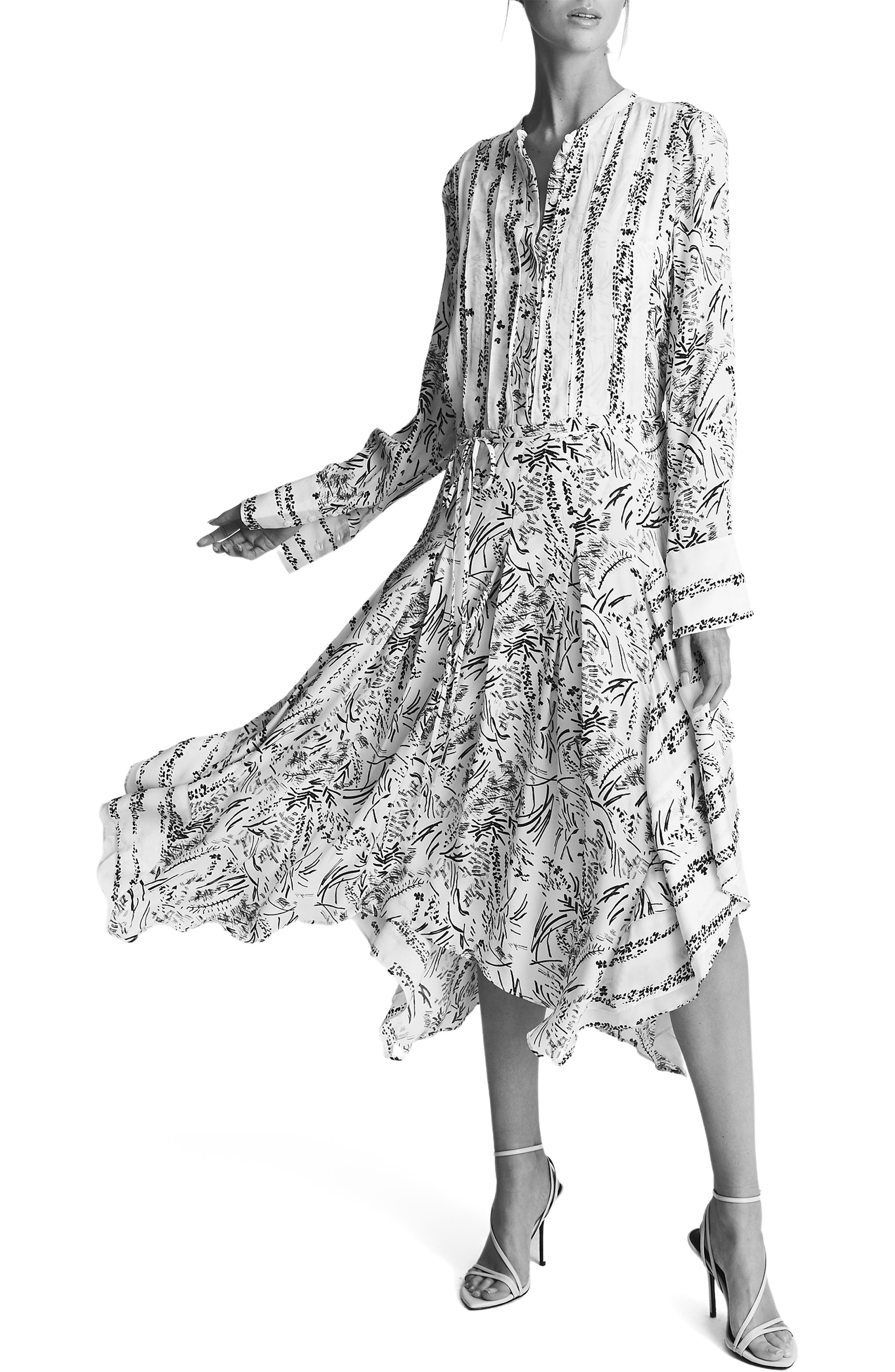 Reiss Harlow Mix Print Long Sleeve 