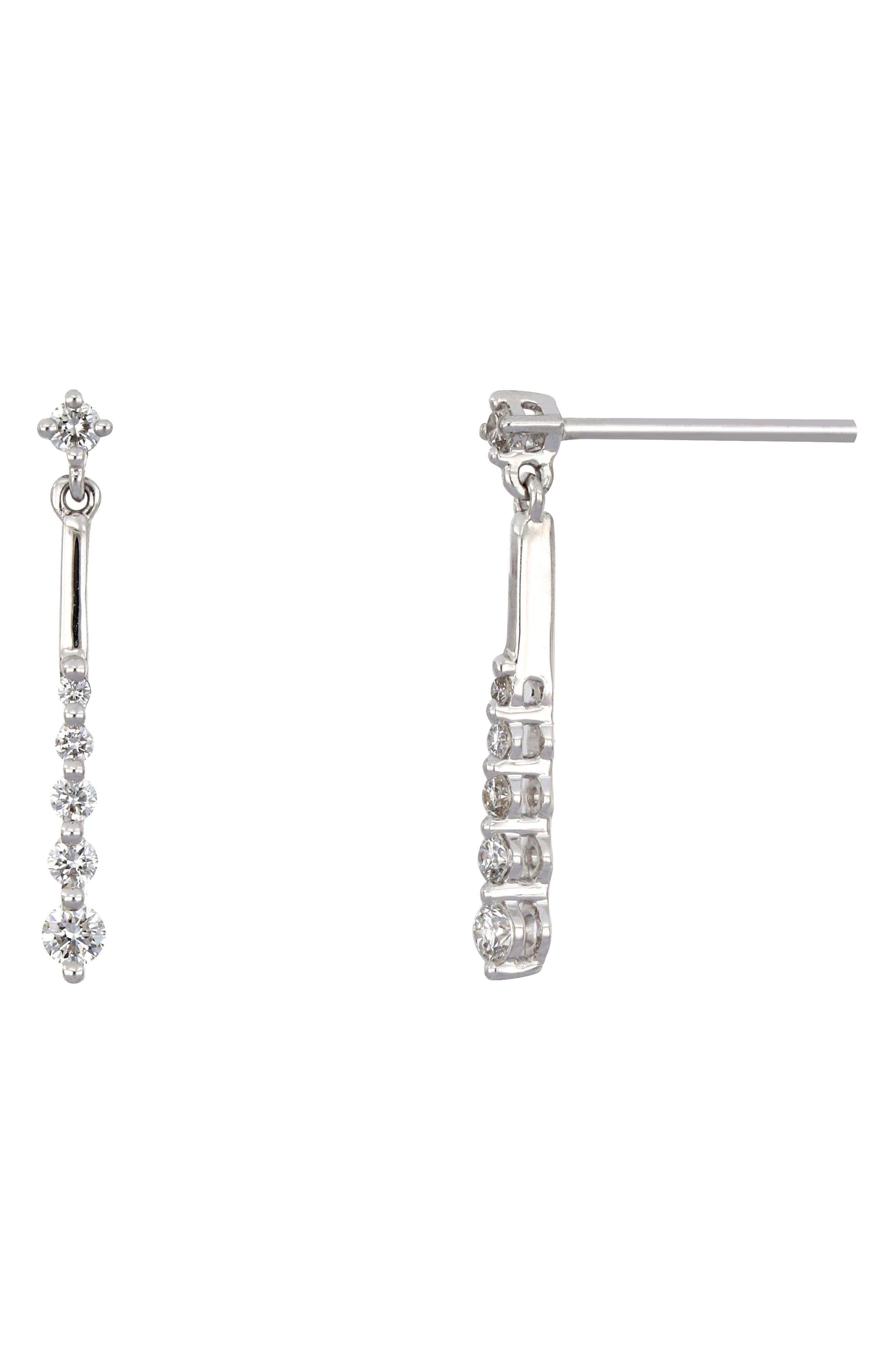 linear diamond earrings