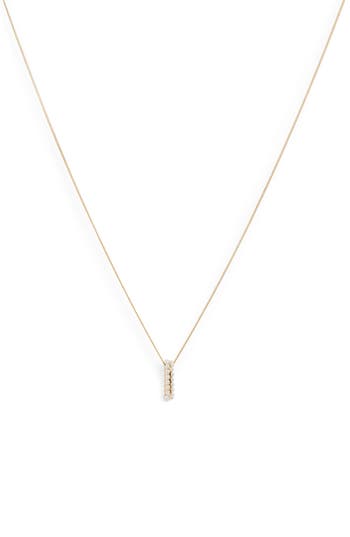Allsaints Imitation Pearl Oval Pendant Necklace In Pearl/gold