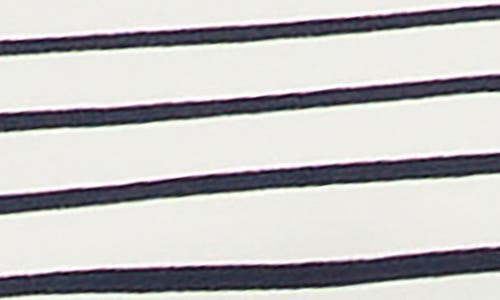 English Factory Breton Stripe Fold Cuff Top In Off White/navy