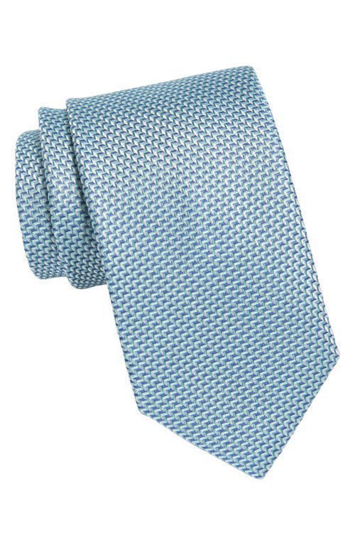 Caldwell Mini Geometric Pattern Silk Tie in Mint