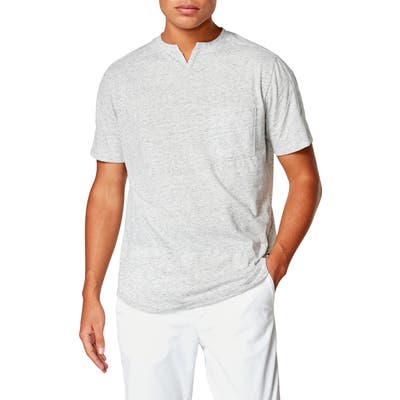 Good Man Brand Victory Slim Fit Notch Neck T-Shirt, Grey