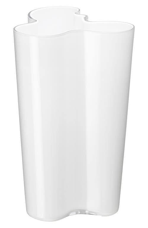 Iittala Alvar Aalto Finlandia Crystal Vase in White