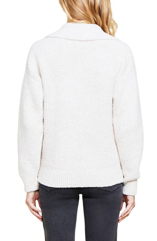 Shop Barefoot Dreams Cozychic™ Button Pullover In Heather Stone/cream