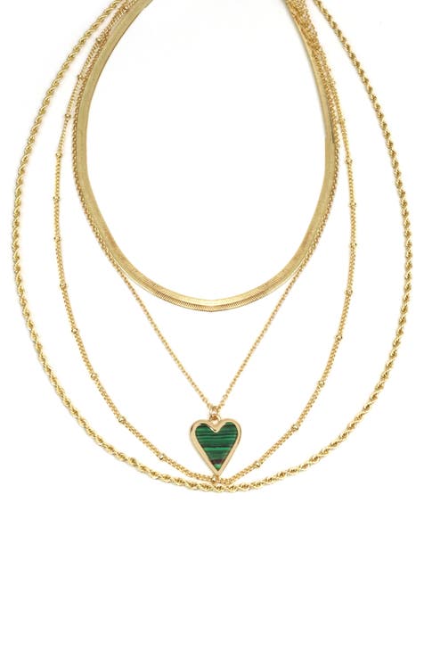 Set & Stones Layered Necklace Detangler in Gold at Nordstrom