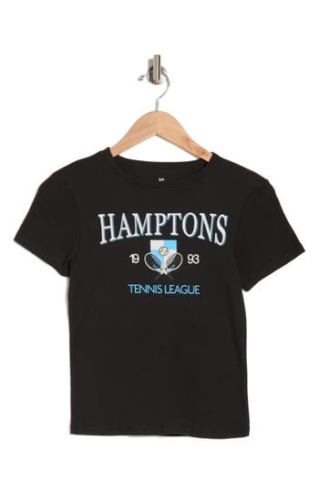 Shop Philcos Hamptons Tennis Graphic T-shirt In Black